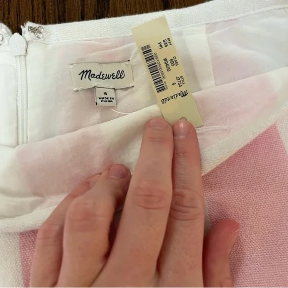 Madewell SET 🩷 Central Tunic In Cara Pink Stripe Button Down Top AND Skirt - Picture 9 of 12